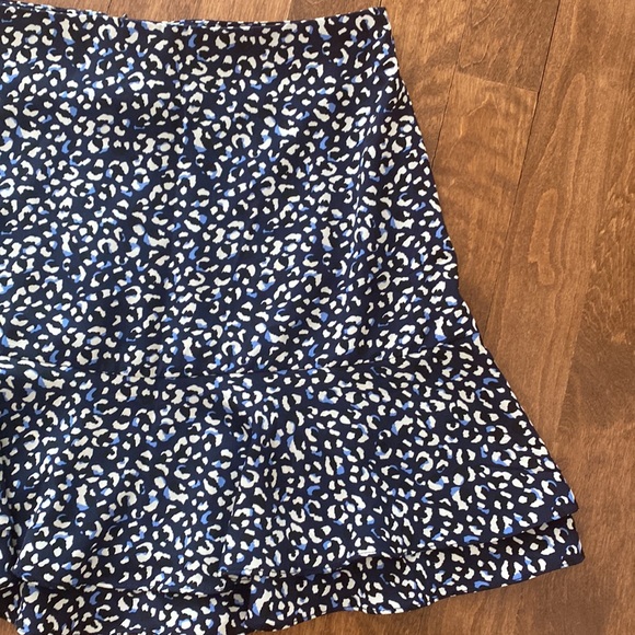 Design Lab Cheetah Print Skirt Navy size Large - Picture 3 of 8
